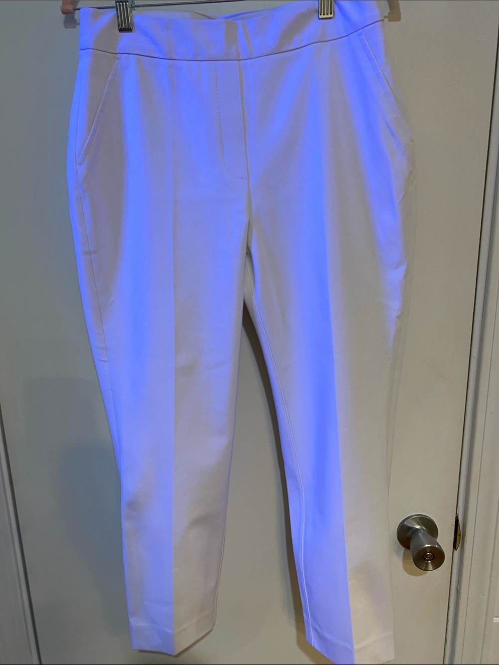 SPANX White Cropped Ankle Slim Ponte Pants